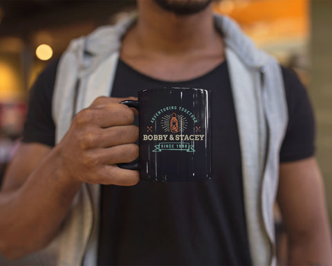 Image of 11oz Black Coffee Mug - Design 9