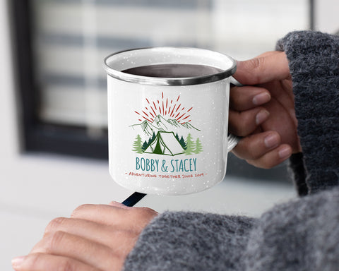 Image of Color Camping Tin Mug Design 6