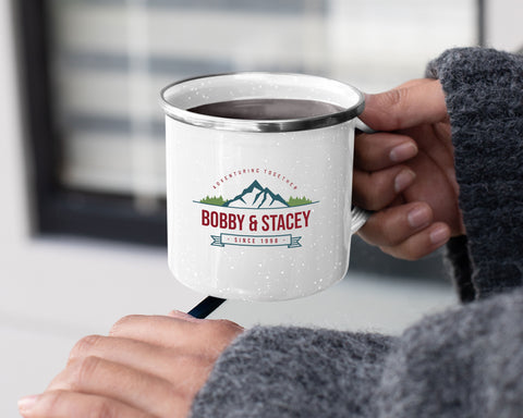 Image of Color Camping Tin Mug Design 8