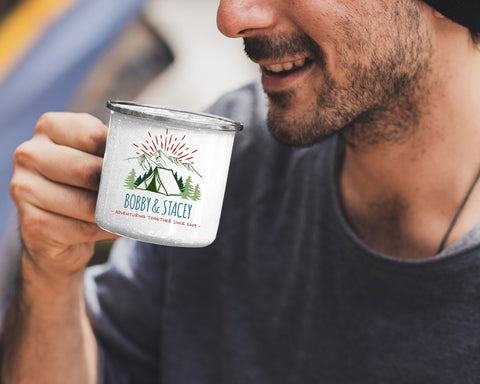 Image of Color Camping Tin Mug Design 6