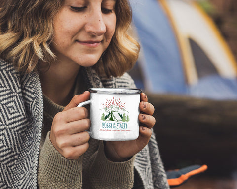 Image of Color Camping Tin Mug Design 6