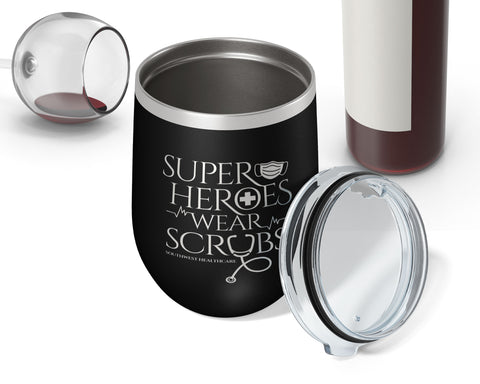 Image of Superheroes 12oz Wine Tumbler