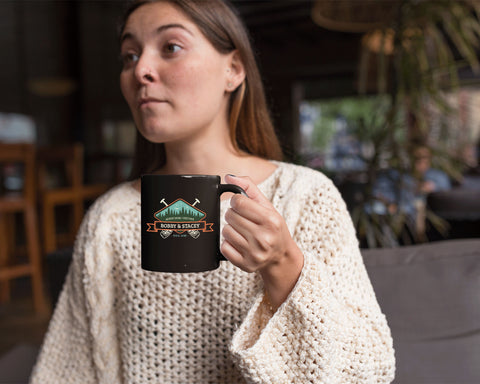 Image of 11oz Black Coffee Mug - Design 9