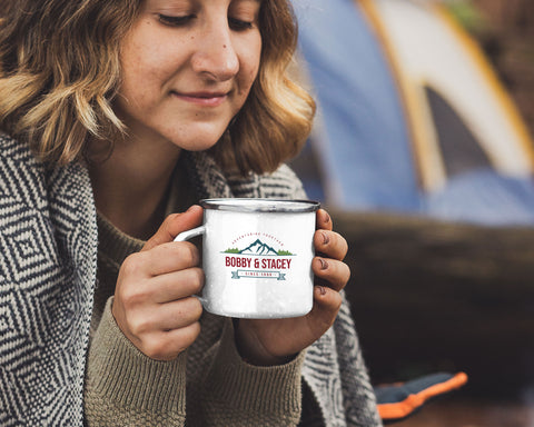Image of Color Camping Tin Mug Design 8