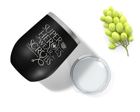 Image of Superheroes 12oz Wine Tumbler