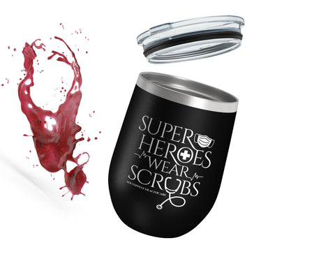 Image of Superheroes 12oz Wine Tumbler