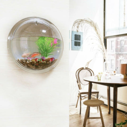 Image of High Quality Acrylic Wall Hanging Bubble Aquarium Bowl Fish Tank Aquarium,shrimp fish tanks, Home Decoration