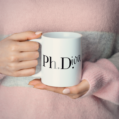 Image of PhD Graduation Gifts - PhDiva Coffee Mug - Funny PhD Gifts for Women