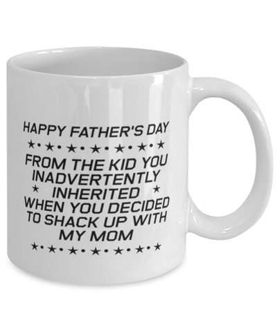 Image of Funny Dad Mug, Happy Father's Day From The Kid You Inadvertently, Sarcasm Birthday Gift For Father From Son Daughter, Daddy Christmas Gift