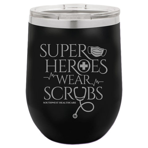Image of Superheroes 12oz Wine Tumbler