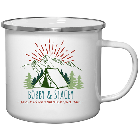 Image of Color Camping Tin Mug Design 6