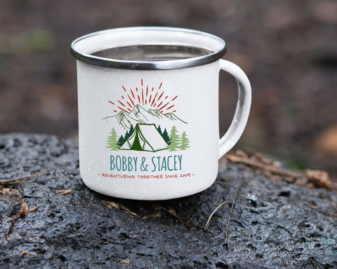 Image of Color Camping Tin Mug Design 6