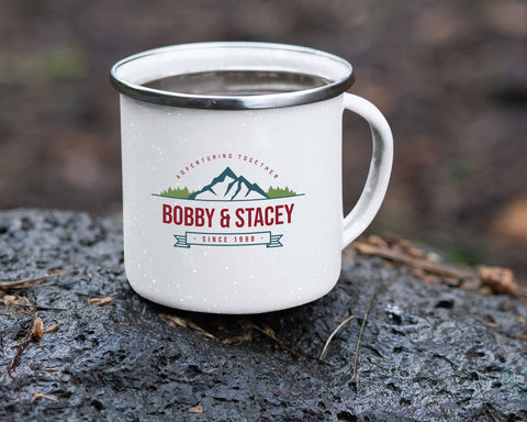 Image of Color Camping Tin Mug Design 8