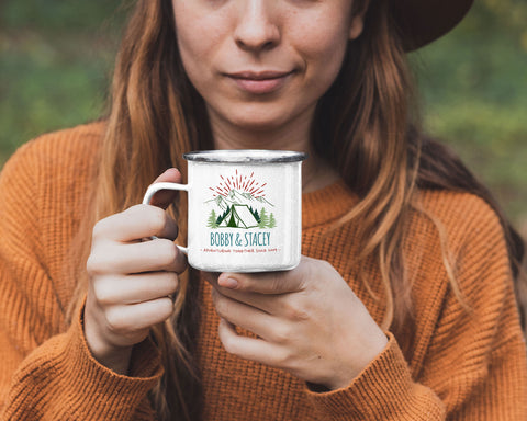 Image of Color Camping Tin Mug Design 6