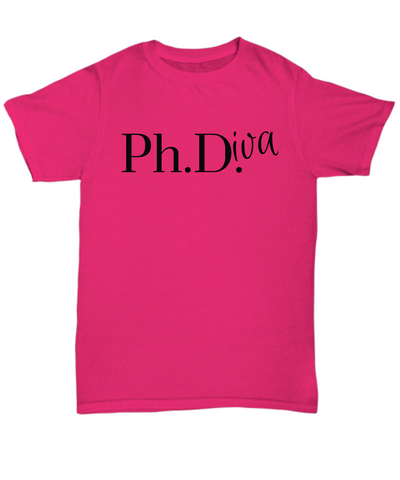 Image of PhD Graduation Gift, PhD for Women, PhDiva Tshirt, Doctor Graduate, Scientist