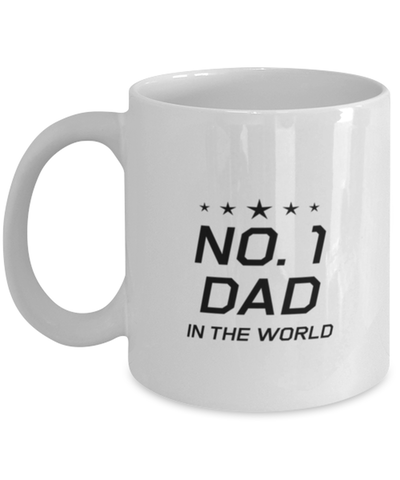 Image of Funny Dad Mug, No. 1 Dad In The World, Sarcasm Birthday Gift For Father From Son Daughter, Daddy Christmas Gift