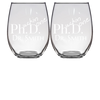 PhD Graduation Gifts Custom Glassware - Stemless Wine Glass - Set of 2