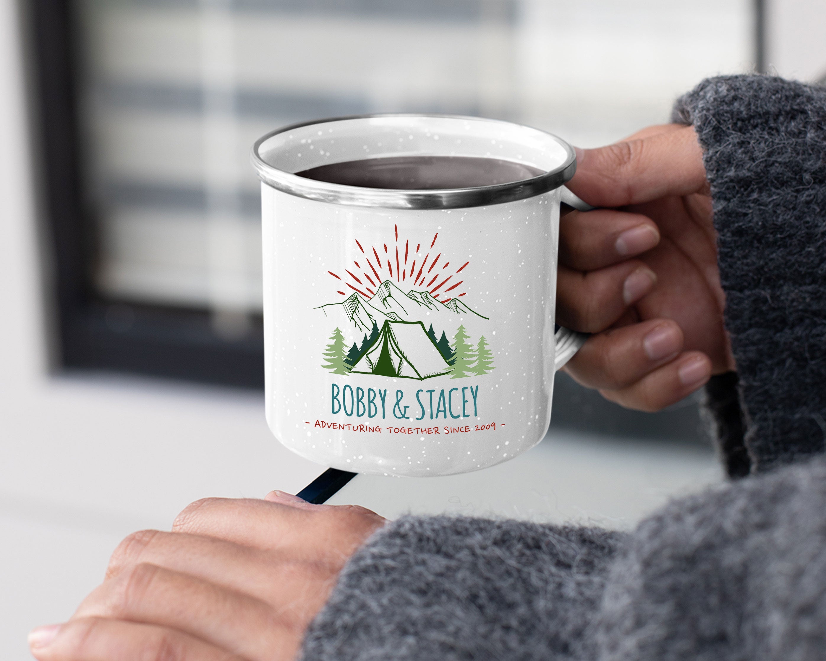 Color Camping Tin Mug Design 6