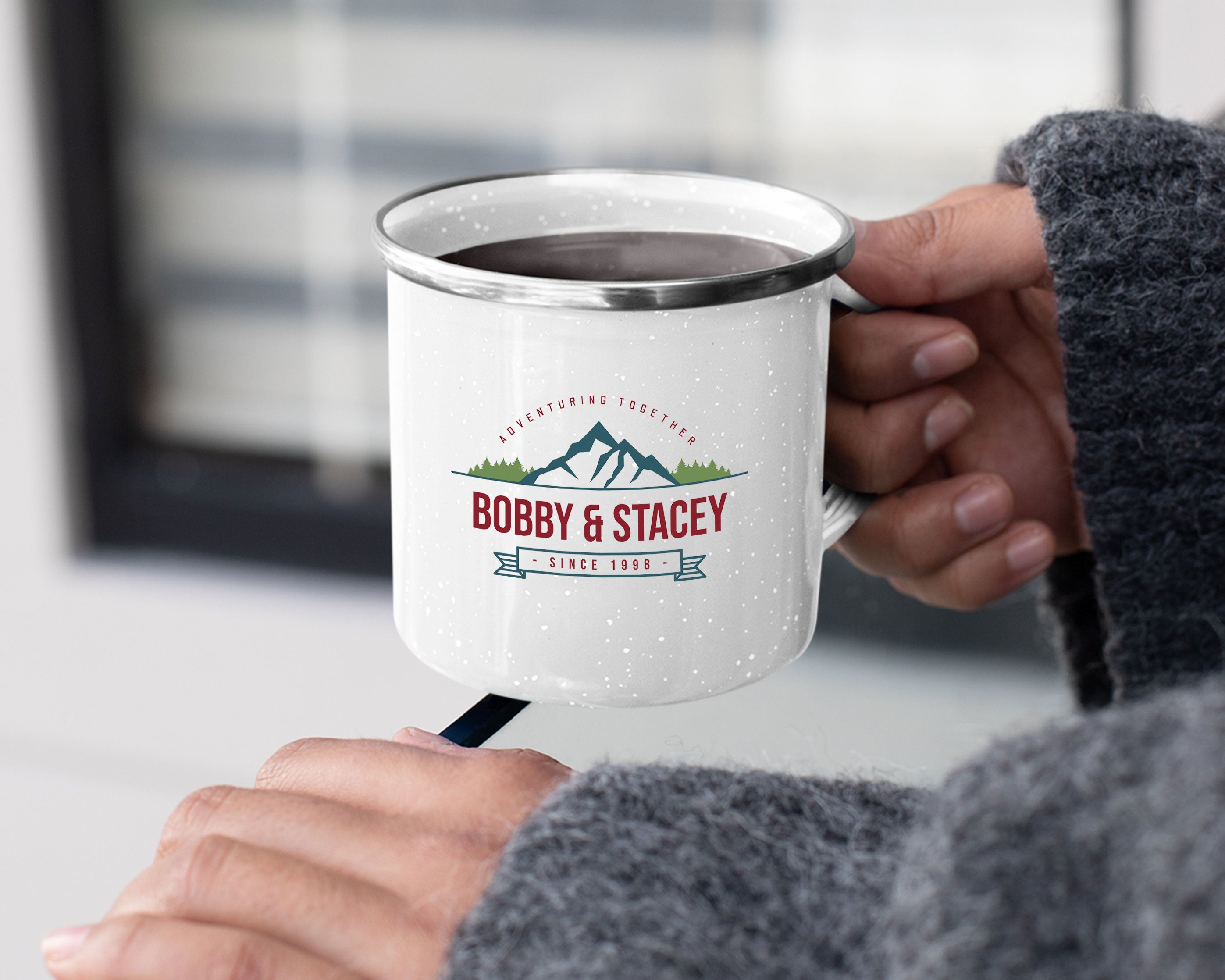 Color Camping Tin Mug Design 8