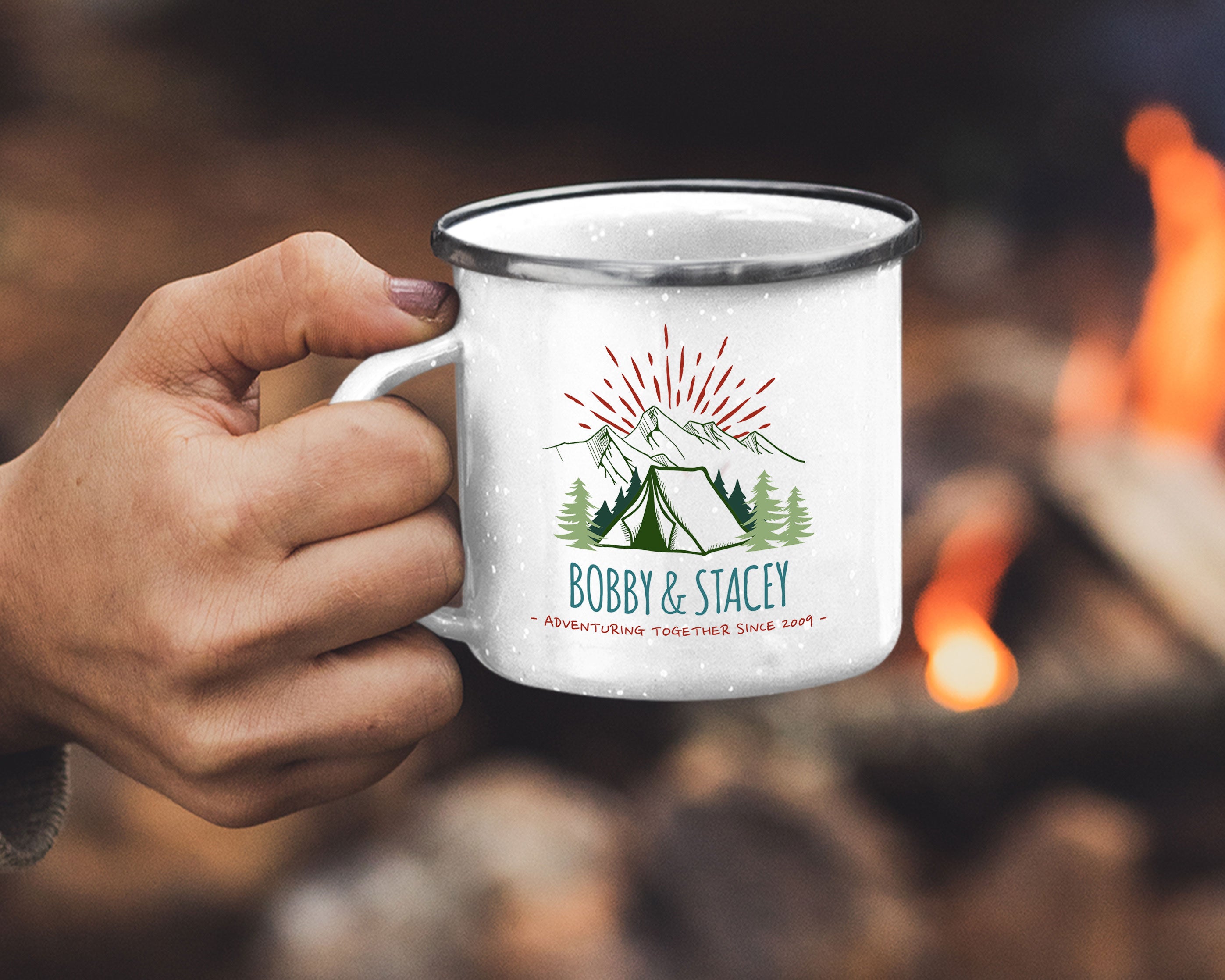 Color Camping Tin Mug Design 6