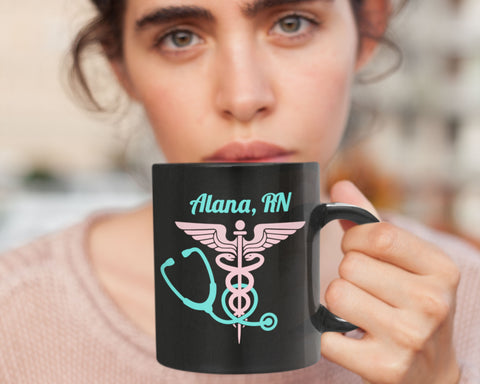 Image of Nurse Badge Coffee Mug 11oz - Black