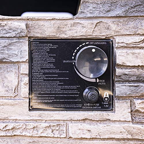 Propane Outdoor Firepit Firebowl Column Realistic Look Heater with Lava Rock 40,000 BTU Outdoor Gas Fire Pit Circular, Perfect for Patio, Deck or Lawn