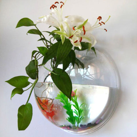Image of High Quality Acrylic Wall Hanging Bubble Aquarium Bowl Fish Tank Aquarium,shrimp fish tanks, Home Decoration