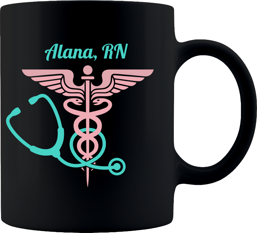 Nurse Badge Coffee Mug 11oz - Black