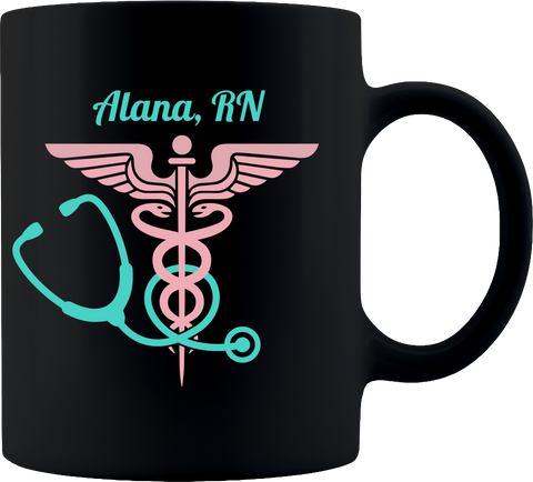 Image of Nurse Badge Coffee Mug 11oz - Black