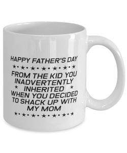 Funny Dad Mug, Happy Father's Day From The Kid You Inadvertently, Sarcasm Birthday Gift For Father From Son Daughter, Daddy Christmas Gift