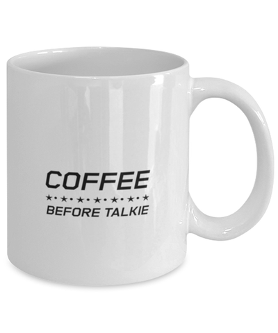 Image of Funny Mom Mug, Coffee Before Talkie, Sarcasm Birthday Gift For Mother From Son Daughter, Mommy Christmas Gift