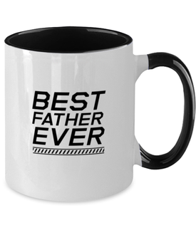 Funny Dad Two Tone Mug, Best Father Ever, Sarcasm Birthday Gift For Father From Son Daughter, Daddy Christmas Gift