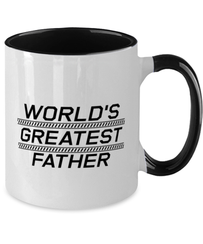 Image of Funny Dad Two Tone Mug, World's Greatest Father, Sarcasm Birthday Gift For Father From Son Daughter, Daddy Christmas Gift