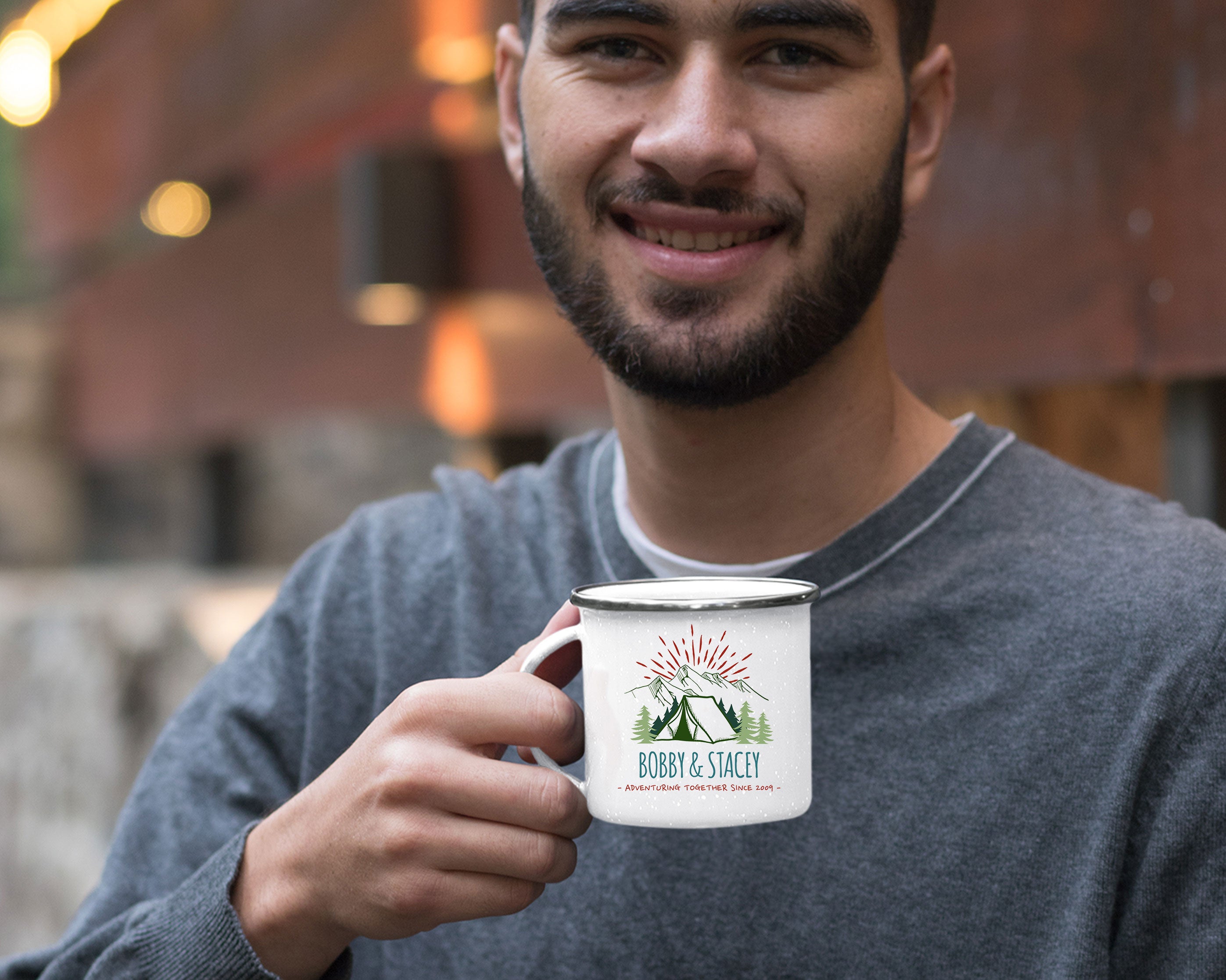 Color Camping Tin Mug Design 6