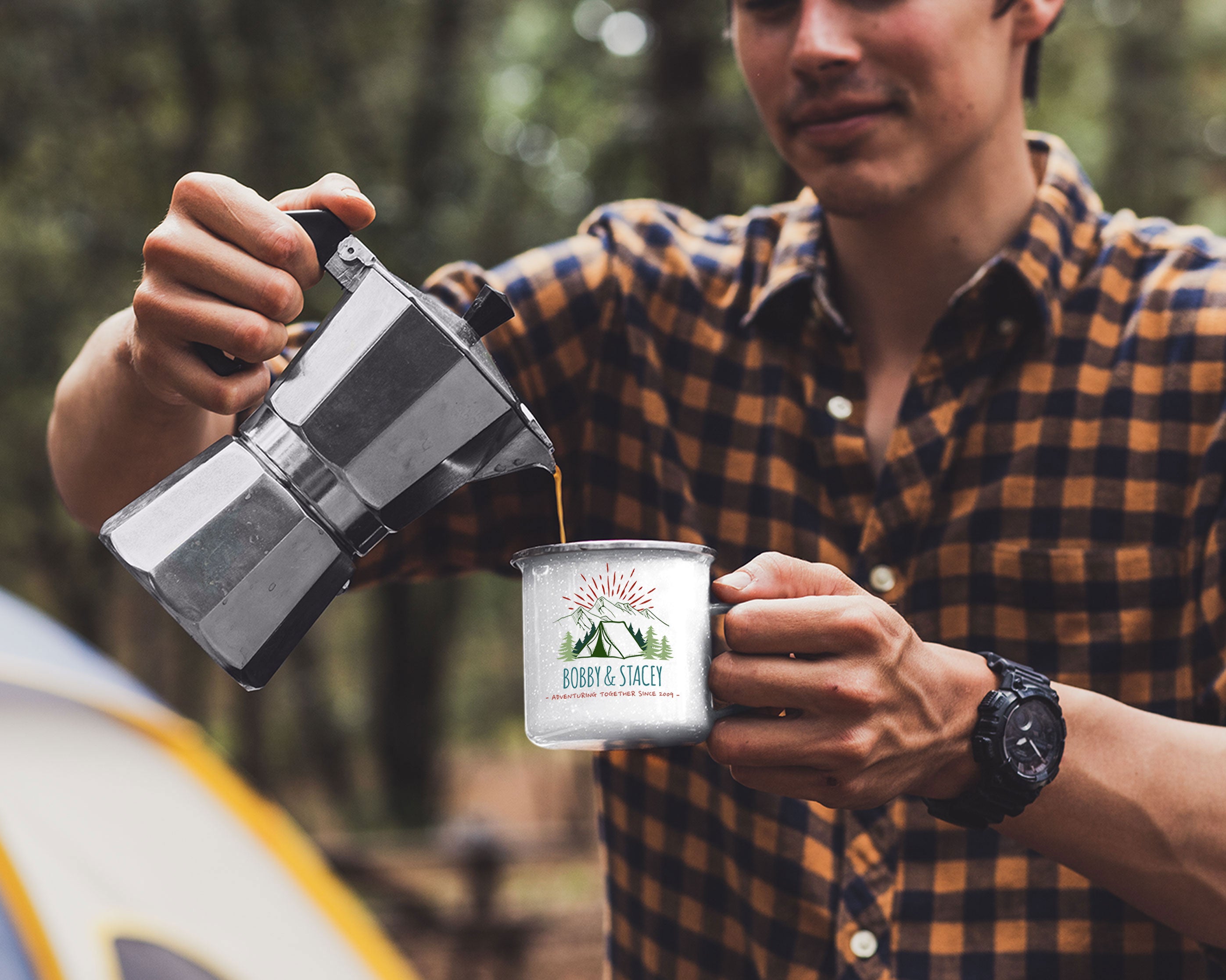 Color Camping Tin Mug Design 6