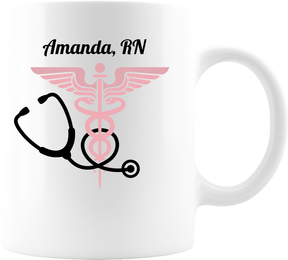 Nurse Badge White Coffee Mug 11oz