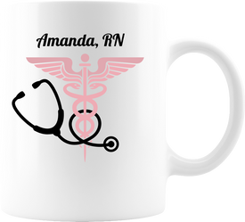 Nurse Badge White Coffee Mug 11oz
