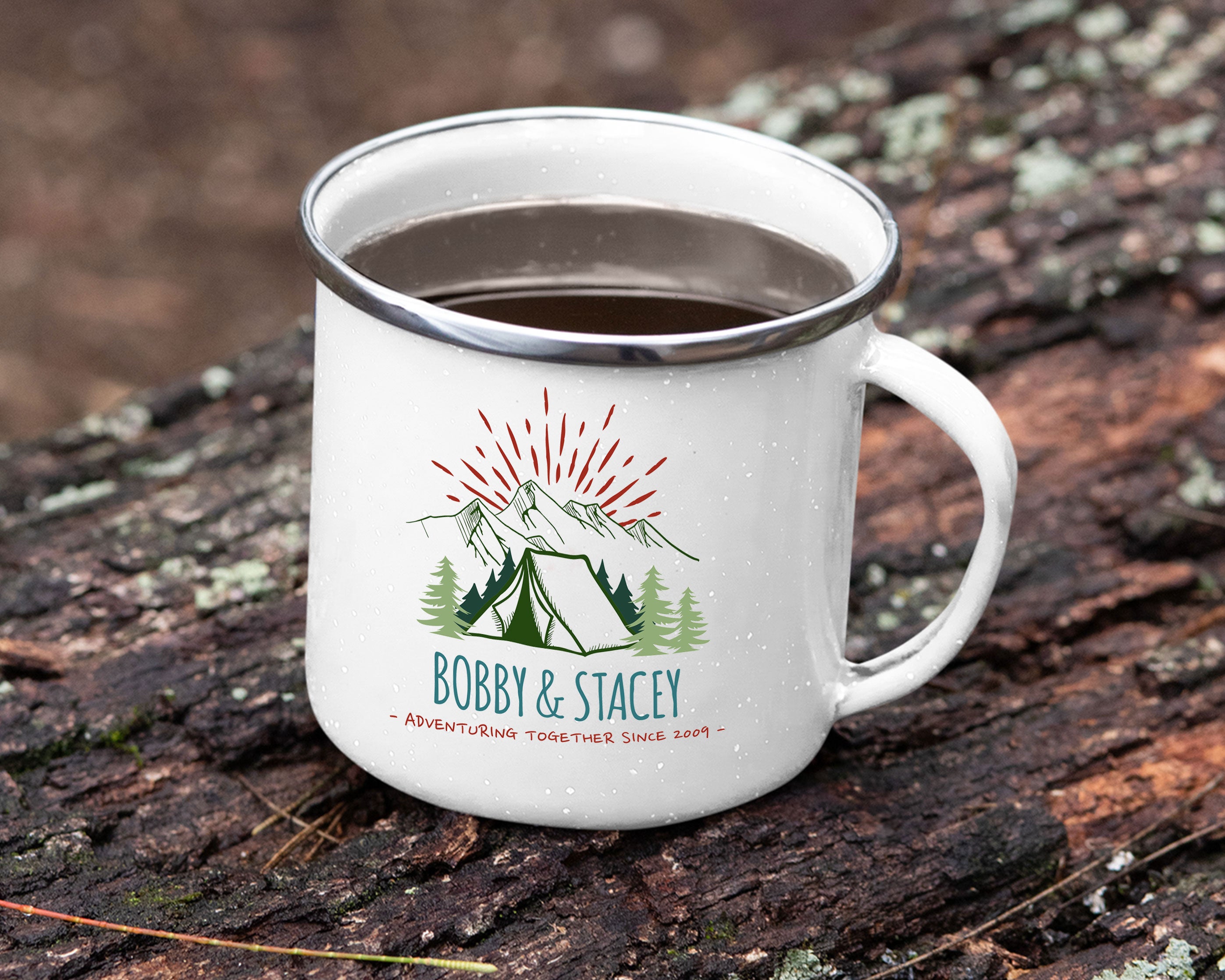 Color Camping Tin Mug Design 6