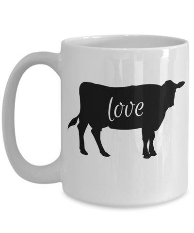 Image of Cow Ceramic Mug / Coffee Mugs with Cows / Cow Mug for Women