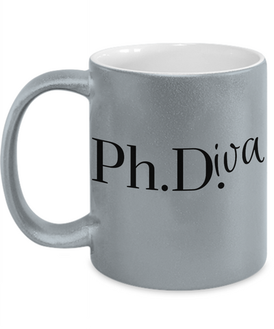 Image of PhD Gift for Her / PhDiva / Metallic Mug