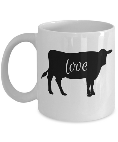 Image of Cow Ceramic Mug / Coffee Mugs with Cows / Cow Mug for Women