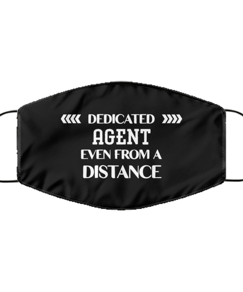 Funny Black Face Mask For Agent, Dedicated Agent Even From A Distance, Breathable Lightweight Mask Gift For Adult Men Women