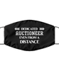 Funny Black Face Mask For Auctioneer, Dedicated Auctioneer Even From A Distance, Breathable Lightweight Mask Gift For Adult Men Women