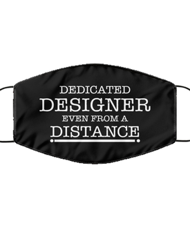 Funny Black Face Mask For Designer, Dedicated Designer Even From A Distance, Breathable Lightweight Mask Gift For Adult Men Women