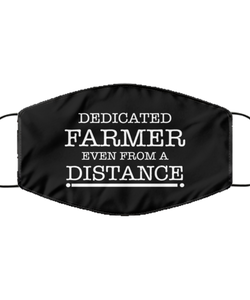 Funny Black Face Mask For Farmer, Dedicated Farmer Even From A Distance, Breathable Lightweight Mask Gift For Adult Men Women