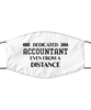 Funny White Face Mask For Accountant, Dedicated Accountant Even From A Distance, Breathable Lightweight Mask Gift For Adult Men Women