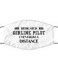 Funny White Face Mask For Airline pilot, Dedicated Airline pilot Even From A Distance, Breathable Lightweight Mask Gift For Adult Men Women