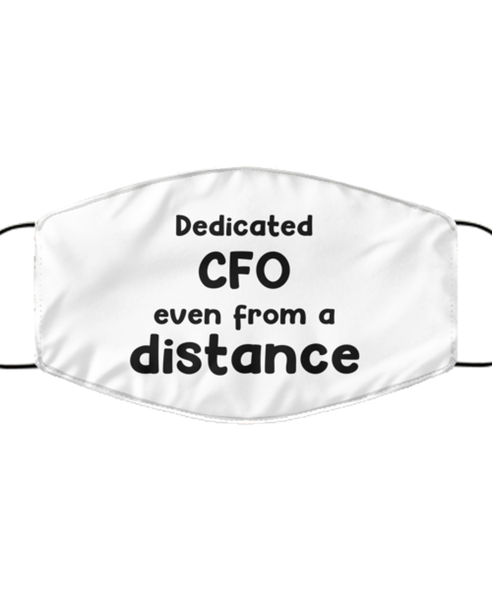 Funny White Face Mask For CFO, Dedicated CFO Even From A Distance, Breathable Lightweight Mask Gift For Adult Men Women