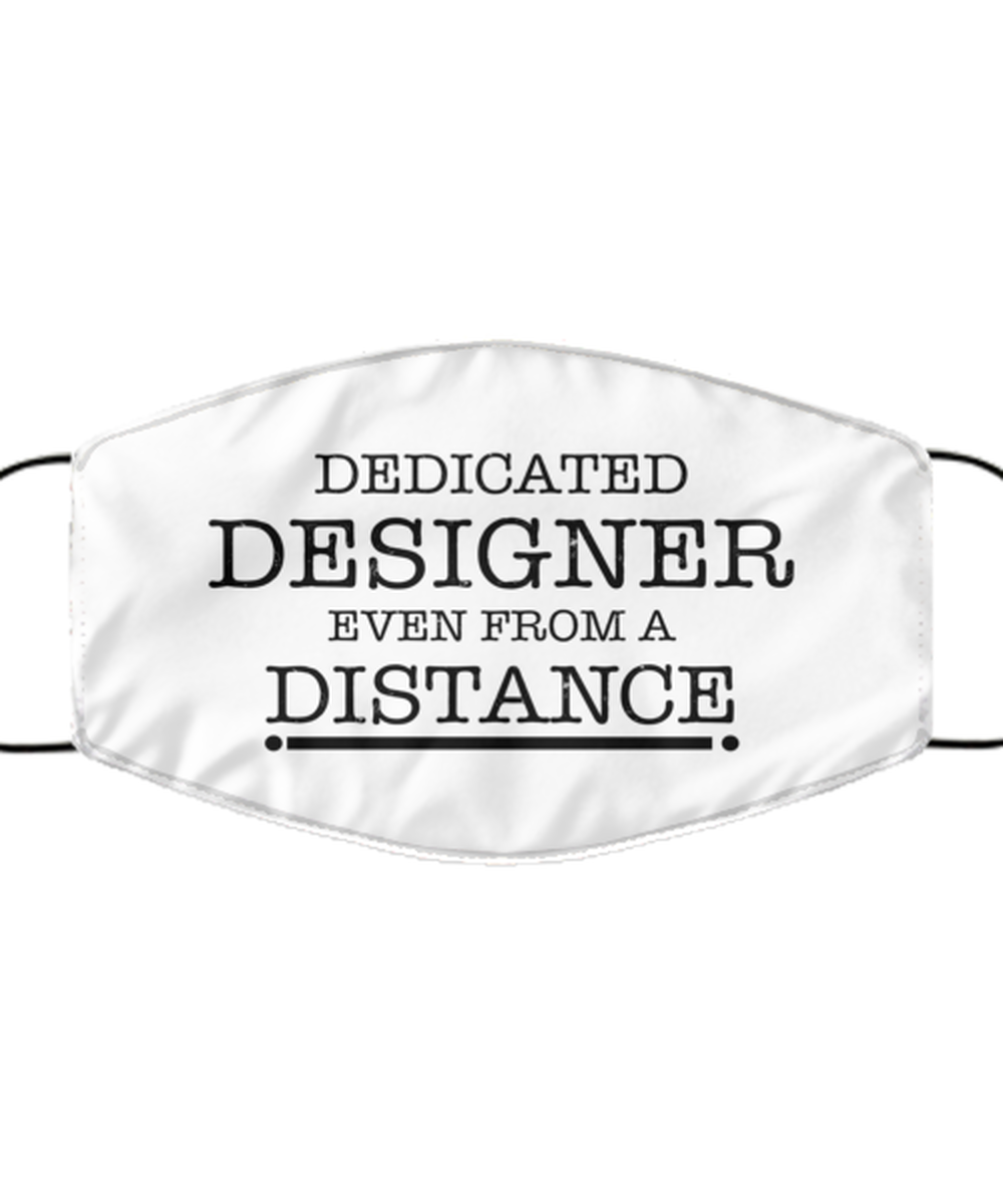 Funny White Face Mask For Designer, Dedicated Designer Even From A Distance, Breathable Lightweight Mask Gift For Adult Men Women