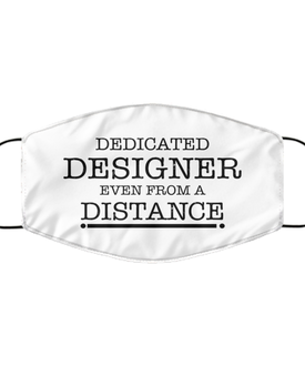 Funny White Face Mask For Designer, Dedicated Designer Even From A Distance, Breathable Lightweight Mask Gift For Adult Men Women